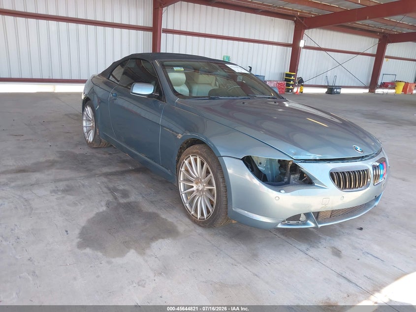 2006 BMW 6 series VIN WBAEK13416CN75796 IAAI salvage auction — NORMAL WEAR, Salvage Title - Dealer (California), sold $375 on 2026-08-04 (photo 1)