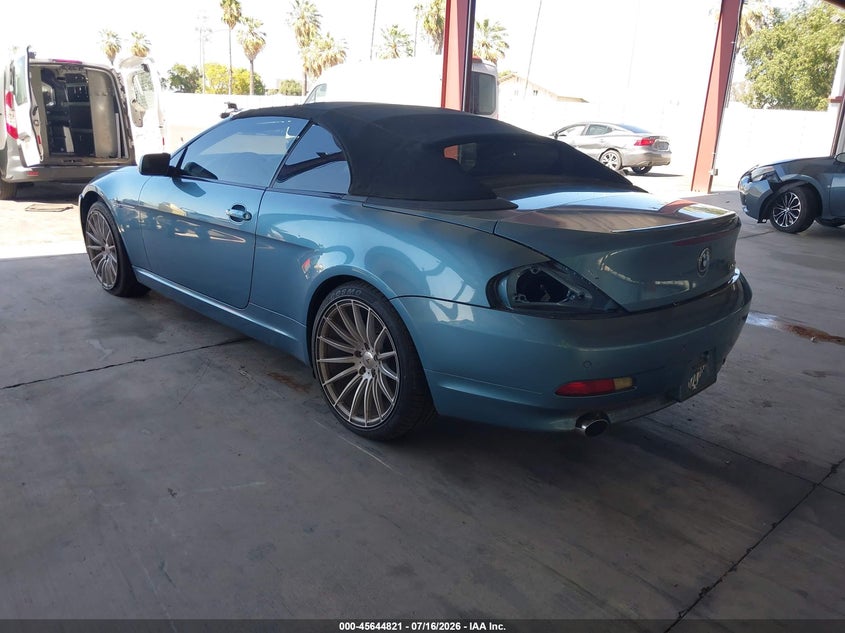 2006 BMW 6 series VIN WBAEK13416CN75796 IAAI salvage auction — NORMAL WEAR, Salvage Title - Dealer (California), sold $375 on 2026-08-04 (photo 3)