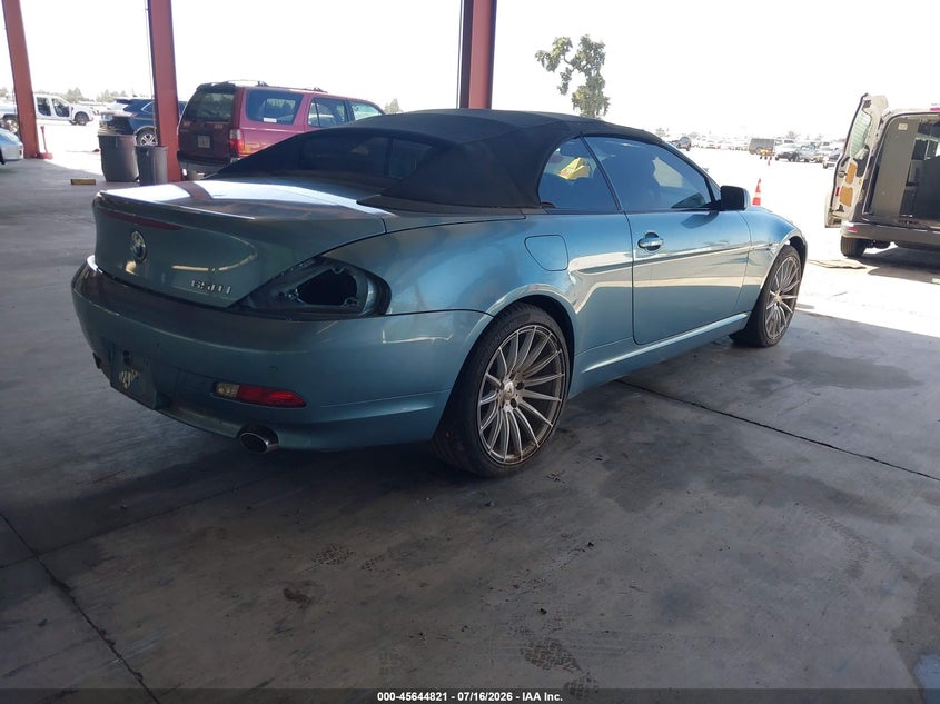 2006 BMW 6 series VIN WBAEK13416CN75796 IAAI salvage auction — NORMAL WEAR, Salvage Title - Dealer (California), sold $375 on 2026-08-04 (photo 4)