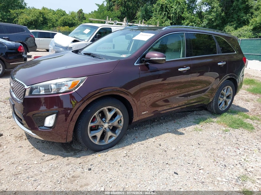 2016 Kia Sorento VIN 5XYPKDA56GG073873 IAAI salvage auction — NORMAL WEAR, Clear (Maryland), sold $575 on 2026-07-23 (photo 2)