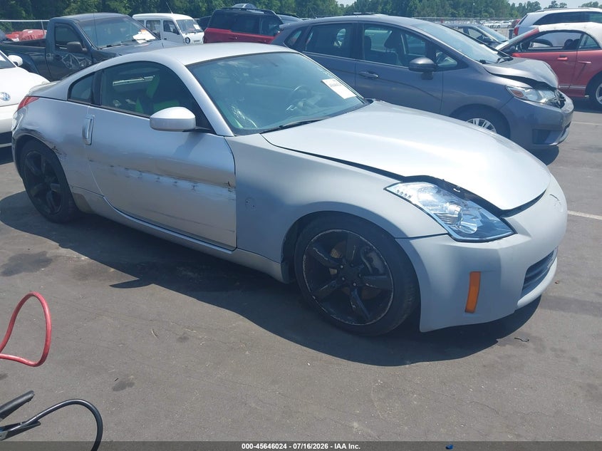 2007 Nissan 350z VIN JN1BZ34D07M503224 IAAI salvage auction — SIDE, Repossession Paperwork (North Carolina), sold $75 on 2026-07-22 (photo 1)