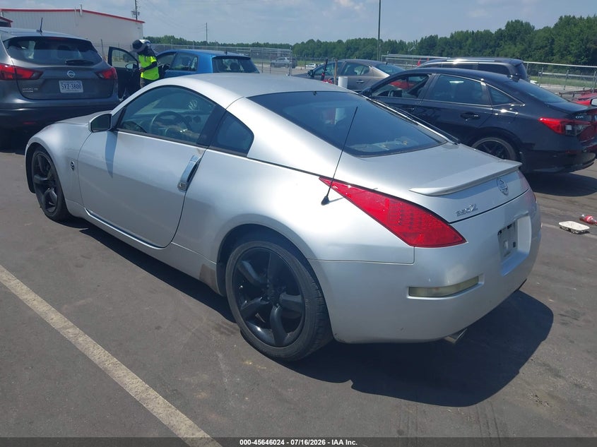 2007 Nissan 350z VIN JN1BZ34D07M503224 IAAI salvage auction — SIDE, Repossession Paperwork (North Carolina), sold $75 on 2026-07-22 (photo 3)