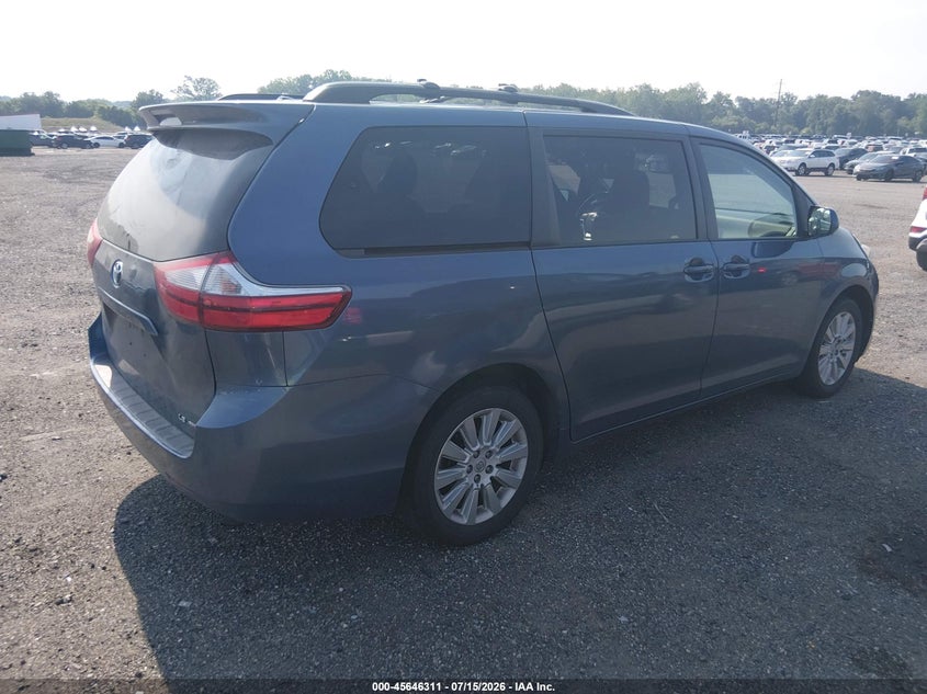 2015 Toyota Sienna VIN 5TDJK3DCXFS126022 IAAI salvage auction — NORMAL WEAR, Clear (Delaware), sold $5,425 on 2026-07-20 (photo 4)