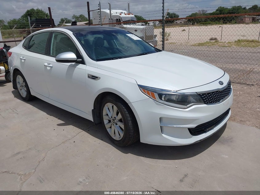2016 Kia Optima VIN 5XXGU4L35GG102709 IAAI salvage auction — NORMAL WEAR, Original (Texas), sold $675 on 2026-07-30 (photo 1)