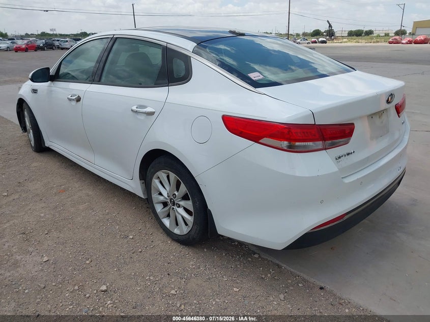 2016 Kia Optima VIN 5XXGU4L35GG102709 IAAI salvage auction — NORMAL WEAR, Original (Texas), sold $675 on 2026-07-30 (photo 3)