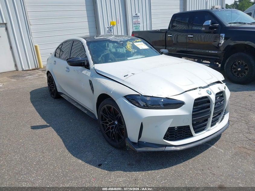 2025 BMW M3 VIN WBS33HJ03SFU09314 IAAI salvage auction — FRONT END, Salvage (California), sold $16,350 on 2026-07-28 (photo 1)