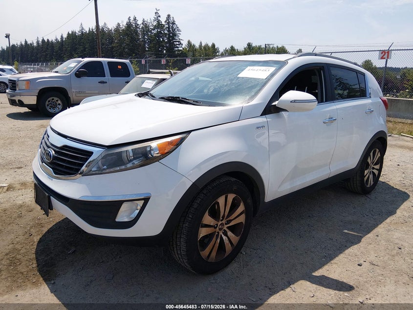 2011 Kia Sportage VIN KNDPCCA21B7071323 IAAI salvage auction — NORMAL WEAR, Clear (Washington), sold $1,800 on 2026-07-22 (photo 2)