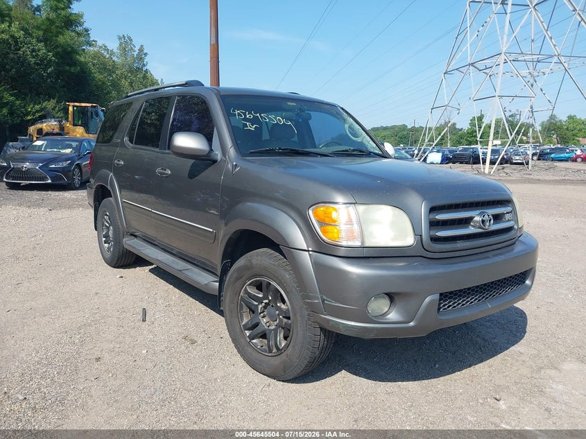 2003 Toyota Sequoia VIN 5TDBT48A43S193470 IAAI salvage auction — NORMAL WEAR, Clear (Pennsylvania), sold $1,050 on 2026-07-31 (photo 1)