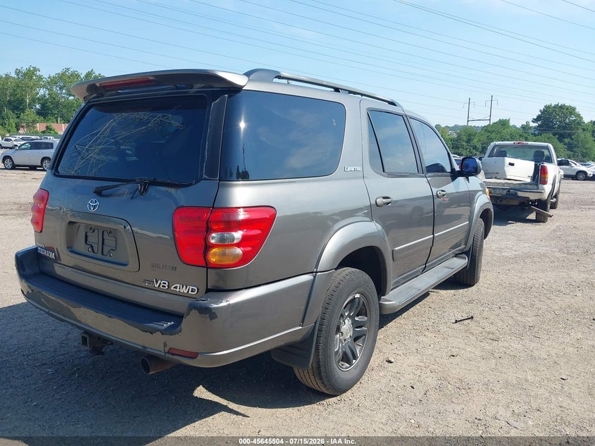 2003 Toyota Sequoia VIN 5TDBT48A43S193470 IAAI salvage auction — NORMAL WEAR, Clear (Pennsylvania), sold $1,050 on 2026-07-31 (photo 4)