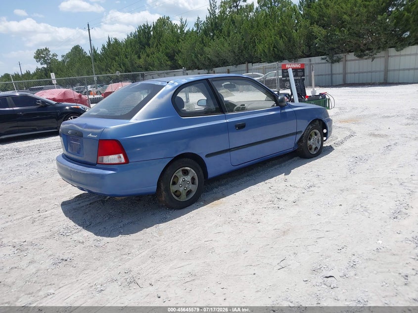 2002 Hyundai Accent VIN KMHCF35G82U165501 IAAI salvage auction — NORMAL WEAR, Clear (Florida), sold $275 on 2026-07-30 (photo 4)