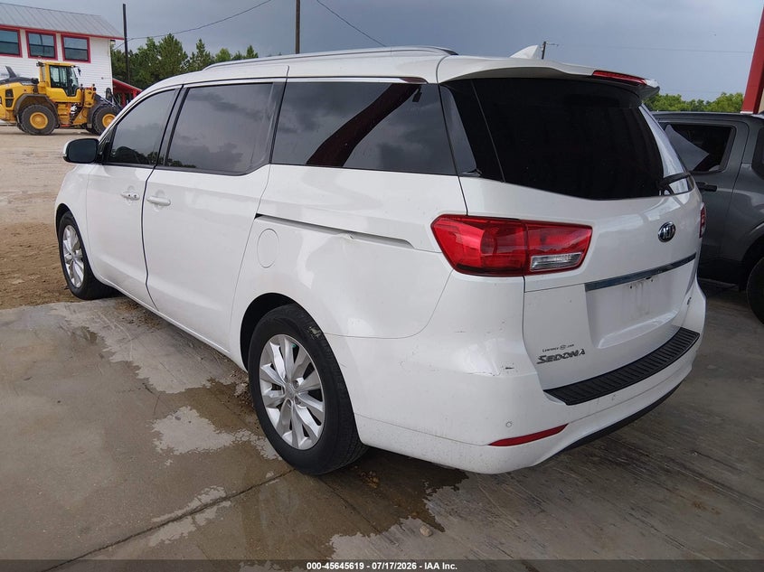 2017 Kia SEDONA VIN KNDMC5C12H6273234 IAAI salvage auction — NORMAL WEAR, Clear (Florida), sold $1,600 on 2026-07-28 (photo 3)