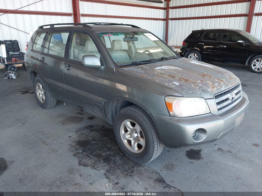 2005 Toyota Highlander VIN JTEHD21A550033492 IAAI salvage auction — NORMAL WEAR, Clear - Dealer Only (California), sold $500 on 2026-07-28 (photo 1)