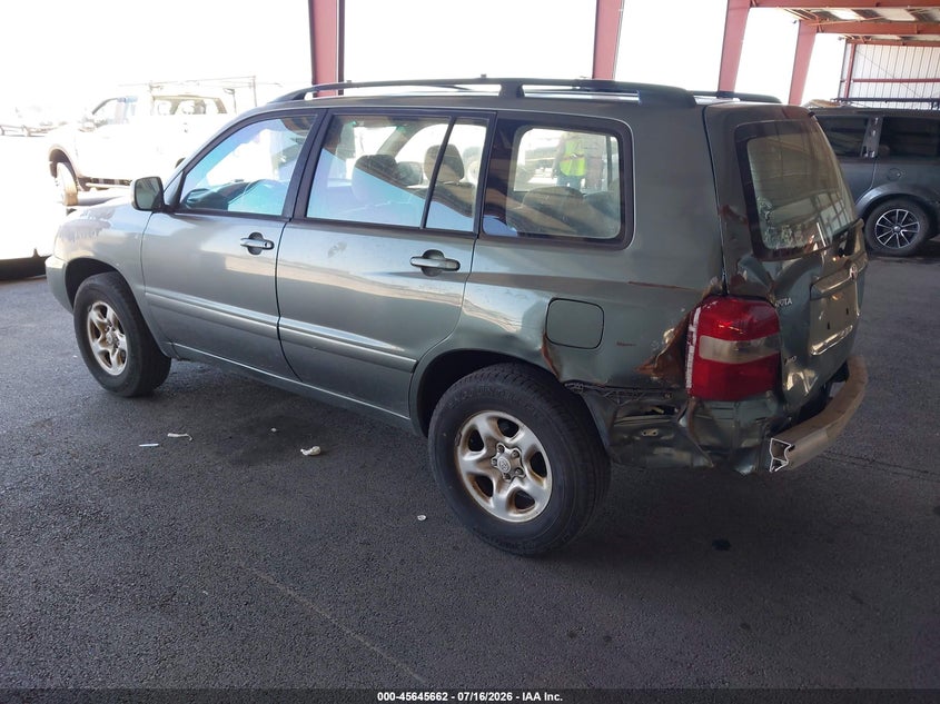 2005 Toyota Highlander VIN JTEHD21A550033492 IAAI salvage auction — NORMAL WEAR, Clear - Dealer Only (California), sold $500 on 2026-07-28 (photo 3)