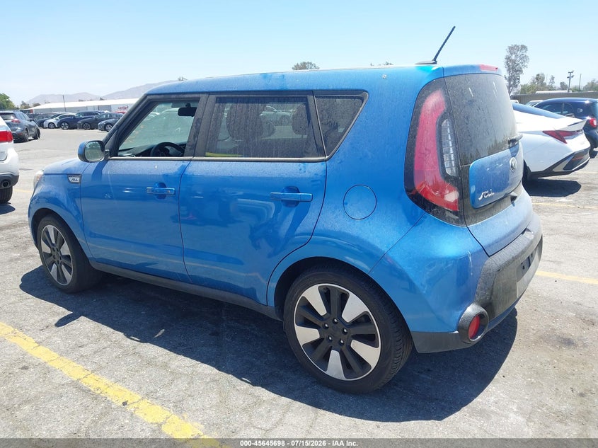 2016 Kia Soul VIN KNDJP3A55G7368199 IAAI salvage auction — NORMAL WEAR, Clear - Dealer Only (California), sold $375 on 2026-07-28 (photo 3)