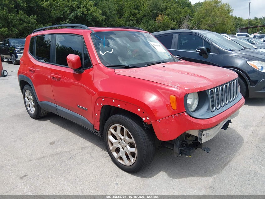 2016 Jeep Renegade VIN ZACCJABT1GPD64309 IAAI salvage auction — NORMAL WEAR, Original (Texas), sold $1,100 on 2026-08-10 (photo 1)