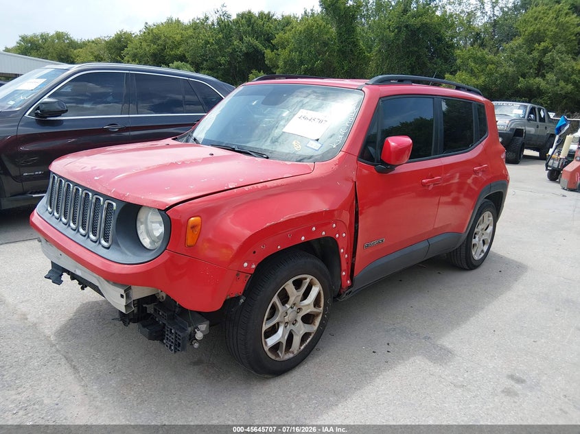 2016 Jeep Renegade VIN ZACCJABT1GPD64309 IAAI salvage auction — NORMAL WEAR, Original (Texas), sold $1,100 on 2026-08-10 (photo 2)