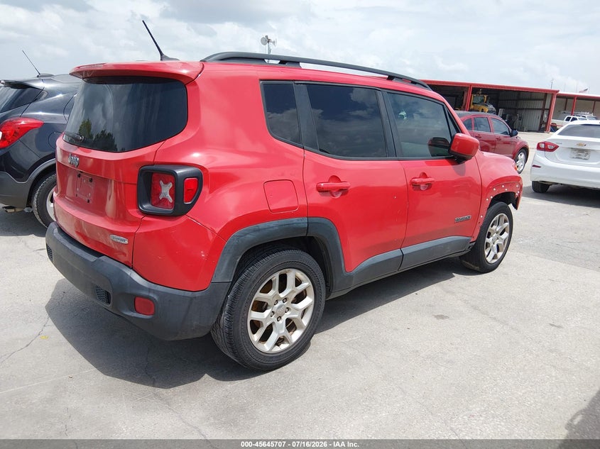2016 Jeep Renegade VIN ZACCJABT1GPD64309 IAAI salvage auction — NORMAL WEAR, Original (Texas), sold $1,100 on 2026-08-10 (photo 4)