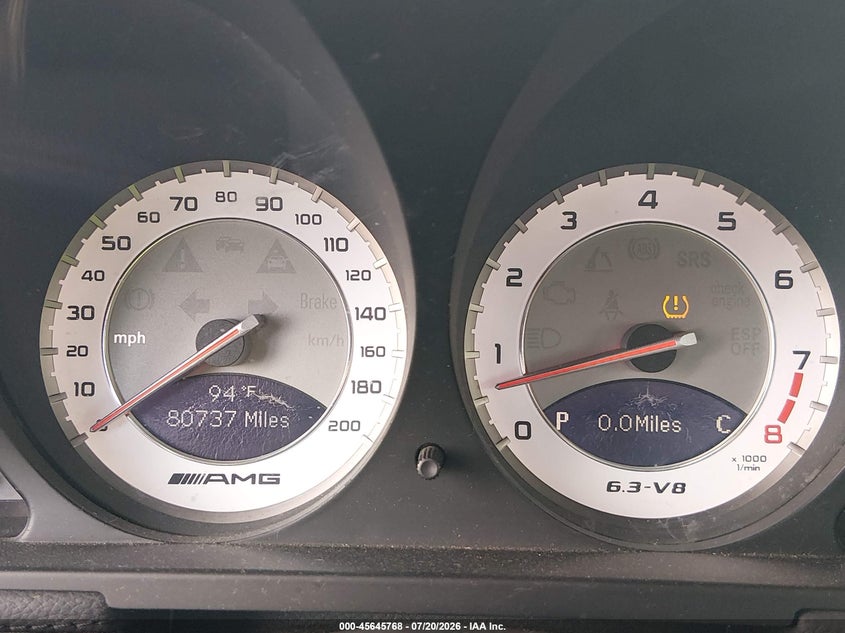 2011 Mercedes-benz Sl-class VIN WDBSK7AA9BF162694 IAAI salvage auction — NORMAL WEAR, Clear (Florida), sold $10,200 on 2026-07-28 (photo 7)