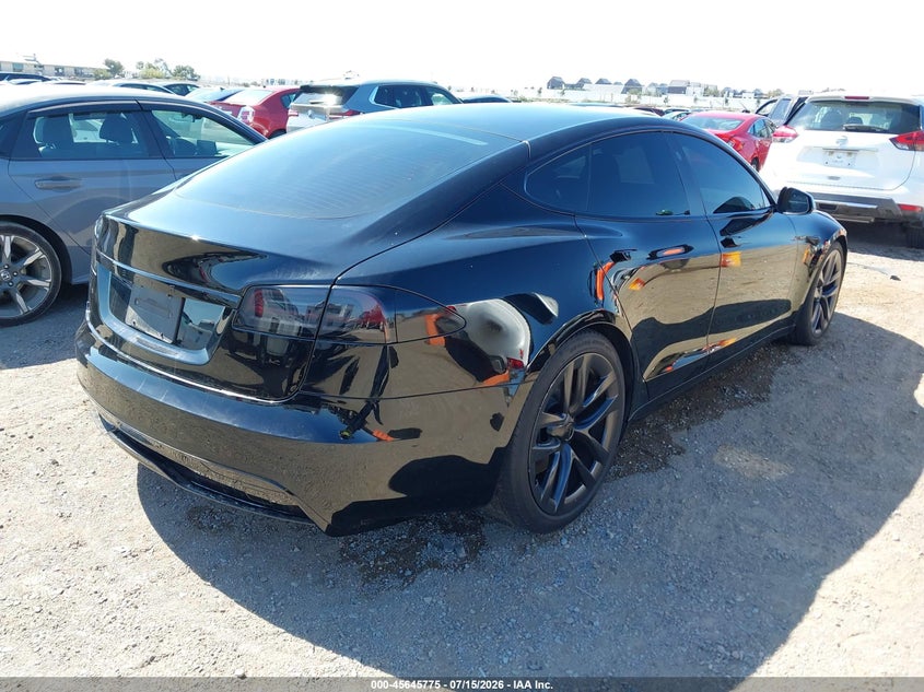 2022 Tesla Model s VIN 5YJSA1E56NF475919 IAAI salvage auction — NORMAL WEAR, Non-Repairable (California), sold $1,550 on 2026-07-27 (photo 4)
