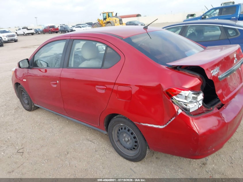 2020 Mitsubishi Mirage VIN ML32F3FJ0LHF02706 IAAI salvage auction — REAR END, Salvage Title, sold $1,350 on 2026-08-27 (photo 3)