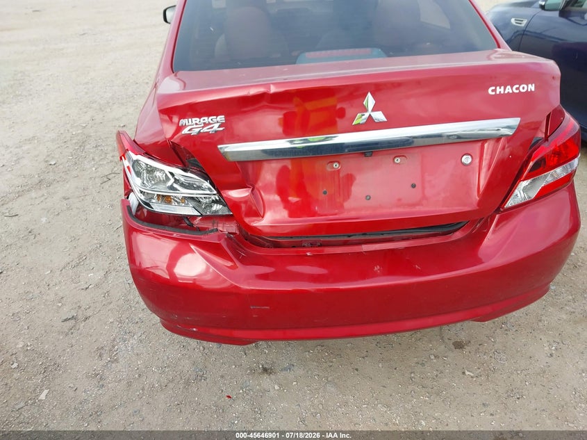 2020 Mitsubishi Mirage VIN ML32F3FJ0LHF02706 IAAI salvage auction — REAR END, Salvage Title, sold $1,350 on 2026-08-27 (photo 6)