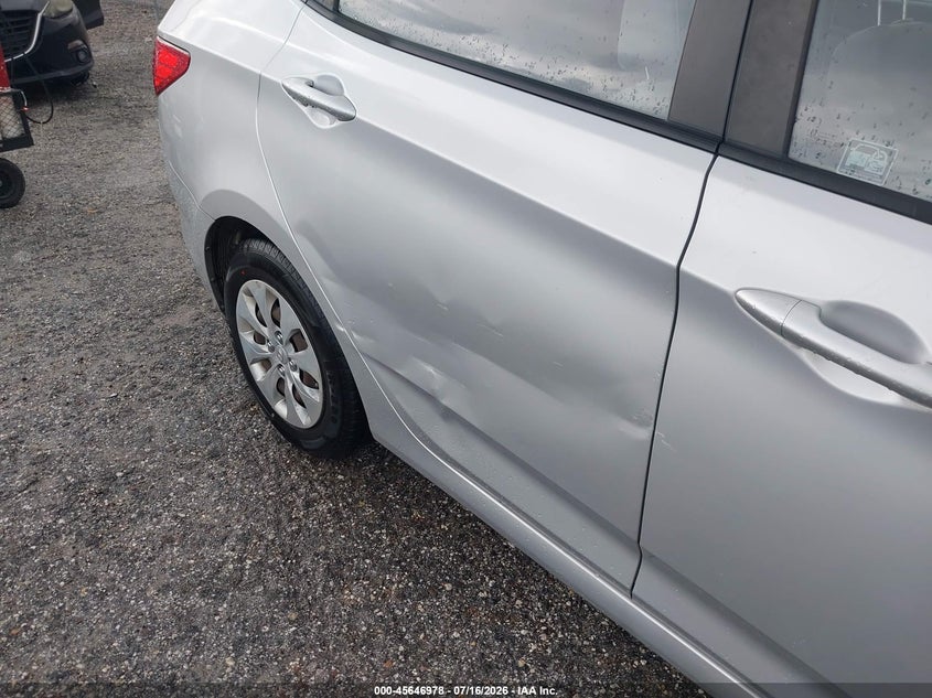2016 Hyundai Accent VIN KMHCT4AE4GU077992 IAAI salvage auction — RIGHT SIDE, Clear (Florida), sold $1,225 on 2026-07-24 (photo 6)