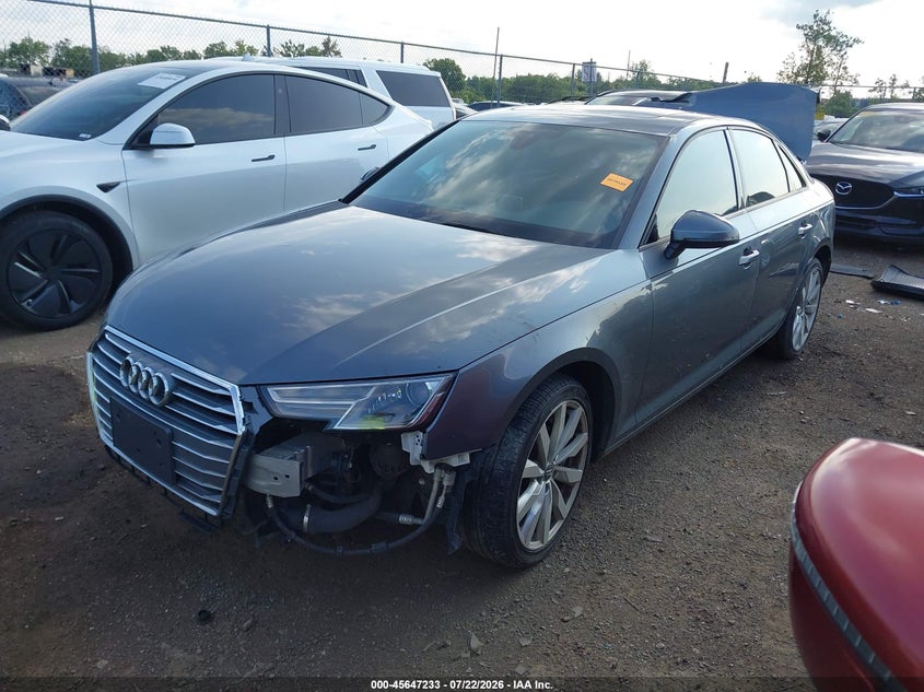 2017 Audi A4 VIN WAUANAF41HN043568 IAAI salvage auction — FRONT & REAR, Salvage Title, sold $1,450 on 2026-09-11 (photo 2)
