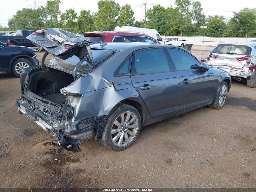 2017 Audi A4 VIN WAUANAF41HN043568 IAAI salvage auction — FRONT & REAR, Salvage Title, sold $1,450 on 2026-09-11 (photo 4)