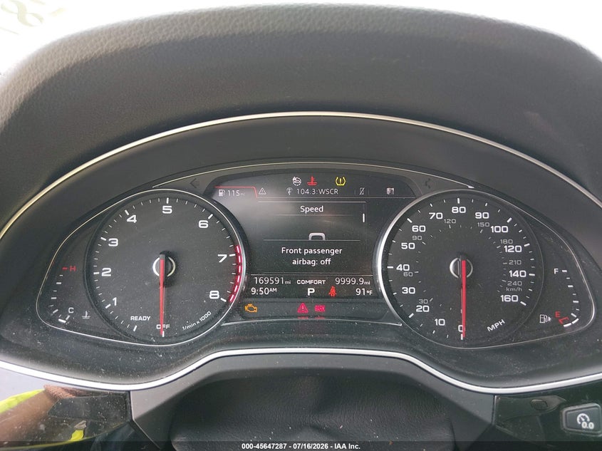 2017 Audi Q7 VIN WA1AHAF78HD044463 IAAI salvage auction — NORMAL WEAR, Clear (Illinois), sold $475 on 2026-07-28 (photo 7)