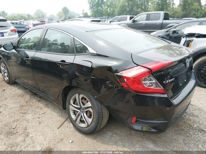 2016 Honda Civic VIN 19XFC2F59GE070050 IAAI salvage auction — REAR END, Salvage Title, sold $2,900 on 2026-08-07 (photo 3)