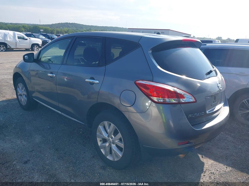 2013 Nissan Murano VIN JN8AZ1MUXDW208410 IAAI salvage auction — NORMAL WEAR, Clear - Public Restricted (Oklahoma), sold $425 on 2026-07-28 (photo 3)