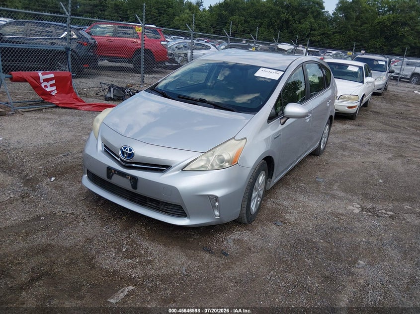 2013 Toyota Prius v VIN JTDZN3EU0D3194247 IAAI salvage auction — NORMAL WEAR, Regular Certificate (Iowa), sold $2,500 on 2026-07-29 (photo 2)