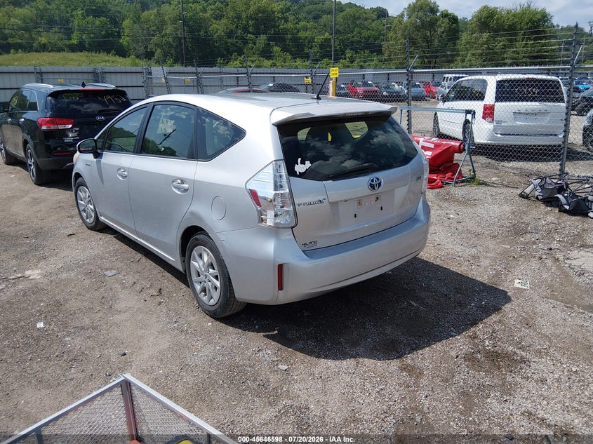 2013 Toyota Prius v VIN JTDZN3EU0D3194247 IAAI salvage auction — NORMAL WEAR, Regular Certificate (Iowa), sold $2,500 on 2026-07-29 (photo 3)