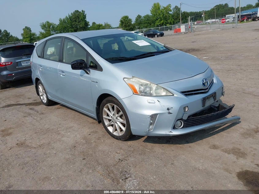 2013 Toyota Prius v VIN JTDZN3EU0D3238148 IAAI salvage auction — LEFT FRONT, Clear (Virginia), sold $25 on 2026-07-24 (photo 1)
