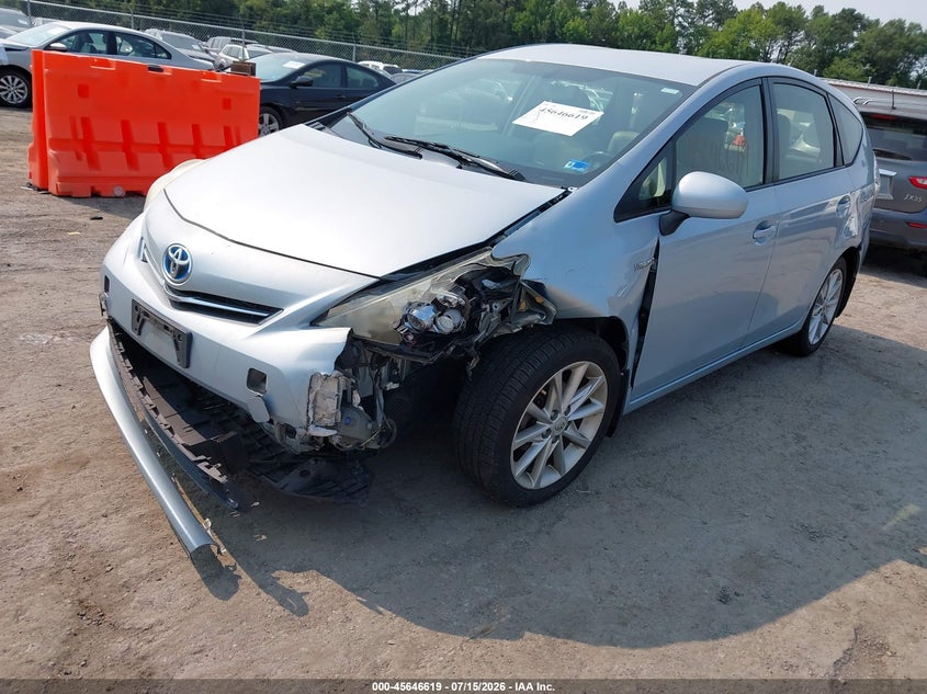 2013 Toyota Prius v VIN JTDZN3EU0D3238148 IAAI salvage auction — LEFT FRONT, Clear (Virginia), sold $25 on 2026-07-24 (photo 2)