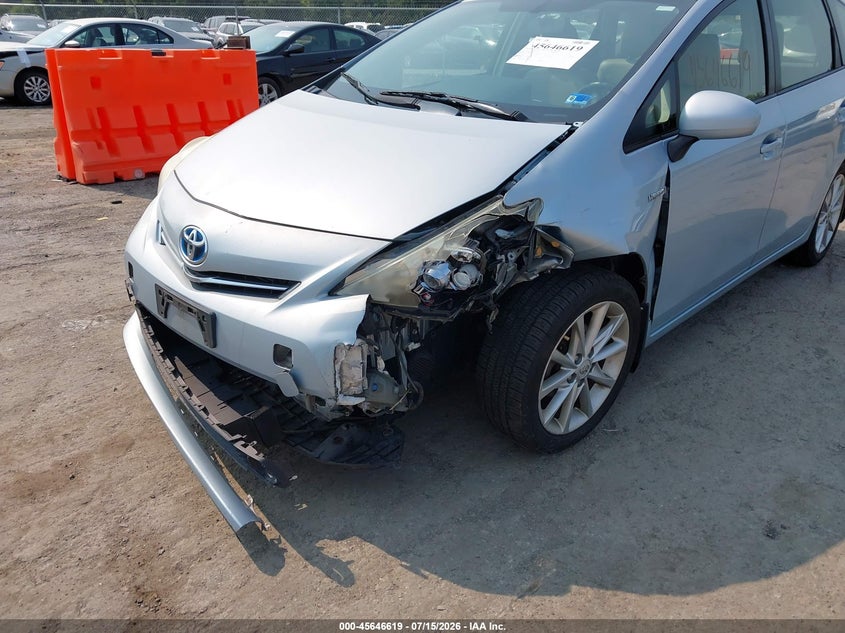 2013 Toyota Prius v VIN JTDZN3EU0D3238148 IAAI salvage auction — LEFT FRONT, Clear (Virginia), sold $25 on 2026-07-24 (photo 6)