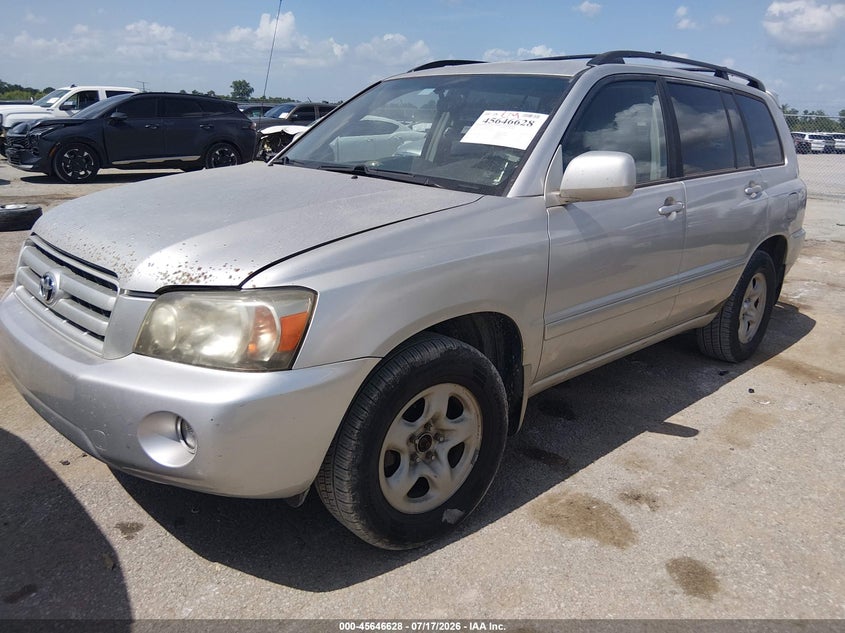 2007 Toyota Highlander VIN JTEGD21A770162171 IAAI salvage auction — RIGHT FRONT, Salvage (Louisiana), sold $1,100 on 2026-08-01 (photo 2)