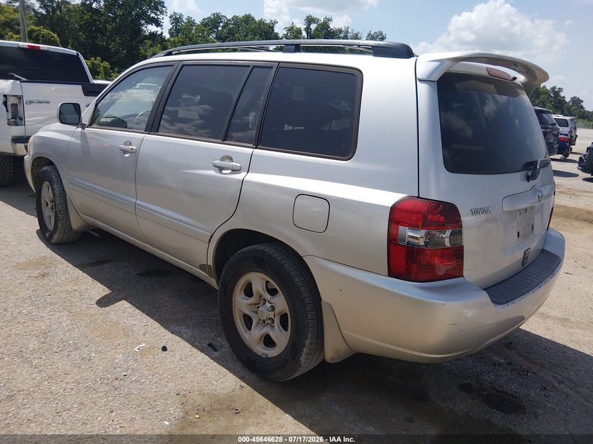 2007 Toyota Highlander VIN JTEGD21A770162171 IAAI salvage auction — RIGHT FRONT, Salvage (Louisiana), sold $1,100 on 2026-08-01 (photo 3)