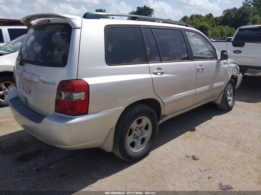 2007 Toyota Highlander VIN JTEGD21A770162171 IAAI salvage auction — RIGHT FRONT, Salvage (Louisiana), sold $1,100 on 2026-08-01 (photo 4)