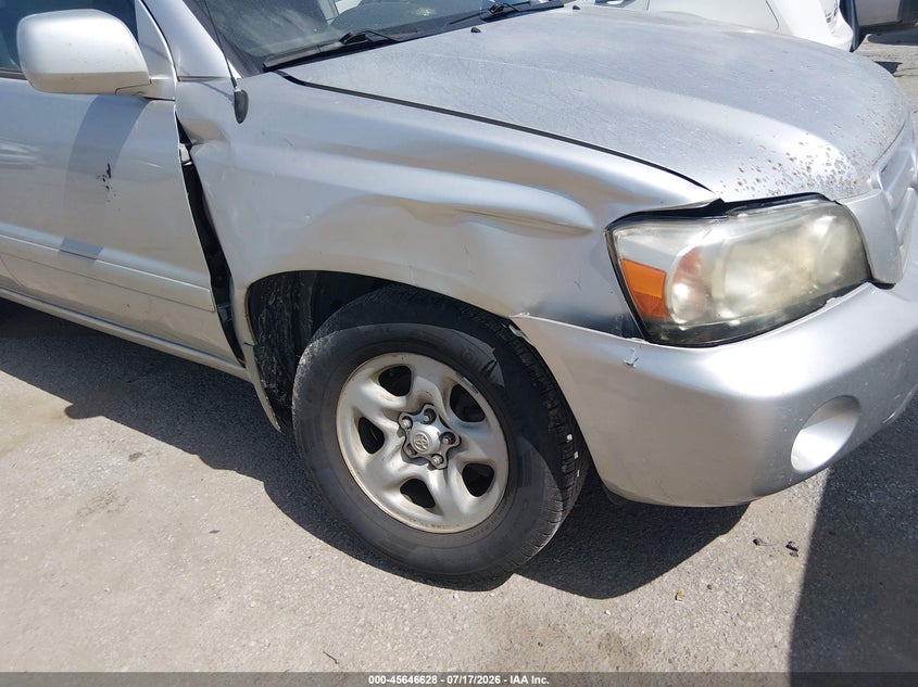 2007 Toyota Highlander VIN JTEGD21A770162171 IAAI salvage auction — RIGHT FRONT, Salvage (Louisiana), sold $1,100 on 2026-08-01 (photo 6)
