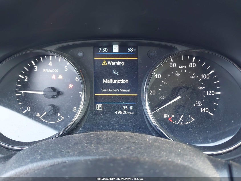 2022 Nissan Rogue VIN JN1BJ1CW1NW484182 IAAI salvage auction — FRONT & REAR, Mv-907A (New York), sold $3,500 on 2026-07-31 (photo 7)