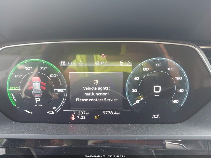 2021 Audi E-tron VIN WA1AAAGE6MB008200 IAAI salvage auction — FRONT END, Wait Title, sold $10,300 on 2026-09-05 (photo 7)
