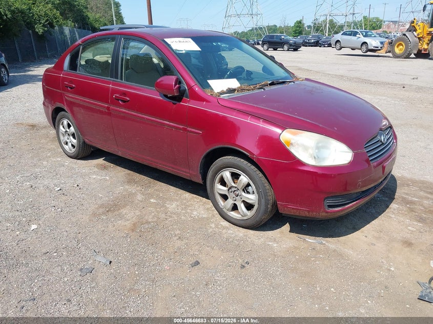 2006 Hyundai Accent VIN KMHCN46C56U017199 IAAI salvage auction — NORMAL WEAR, Clear (Pennsylvania), sold $700 on 2026-07-31 (photo 1)