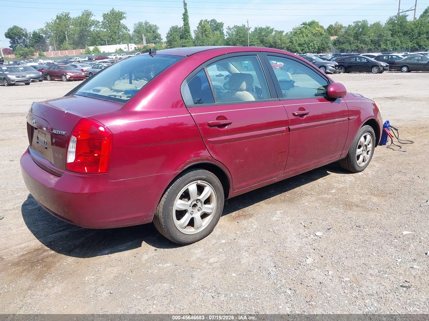 2006 Hyundai Accent VIN KMHCN46C56U017199 IAAI salvage auction — NORMAL WEAR, Clear (Pennsylvania), sold $700 on 2026-07-31 (photo 4)