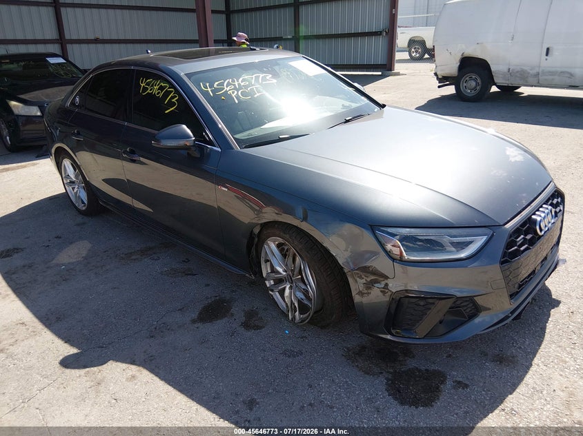 2020 Audi A4 VIN WAUDNAF43LN012182 — IAAI salvage auction photo