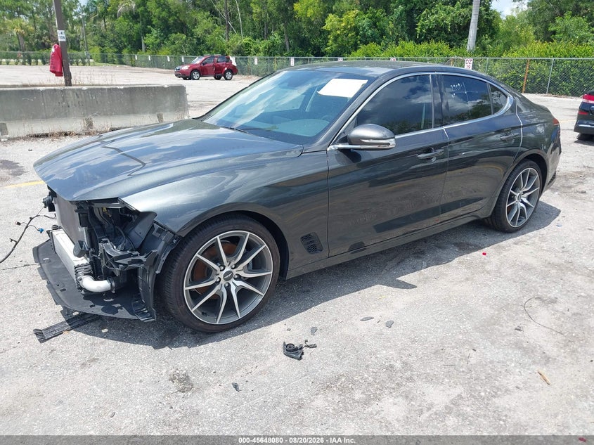 2023 Genesis G70 VIN KMTG34TAXPU106803 IAAI salvage auction — FRONT END, Salvage Title, sold $6,700 on 2026-09-09 (photo 2)
