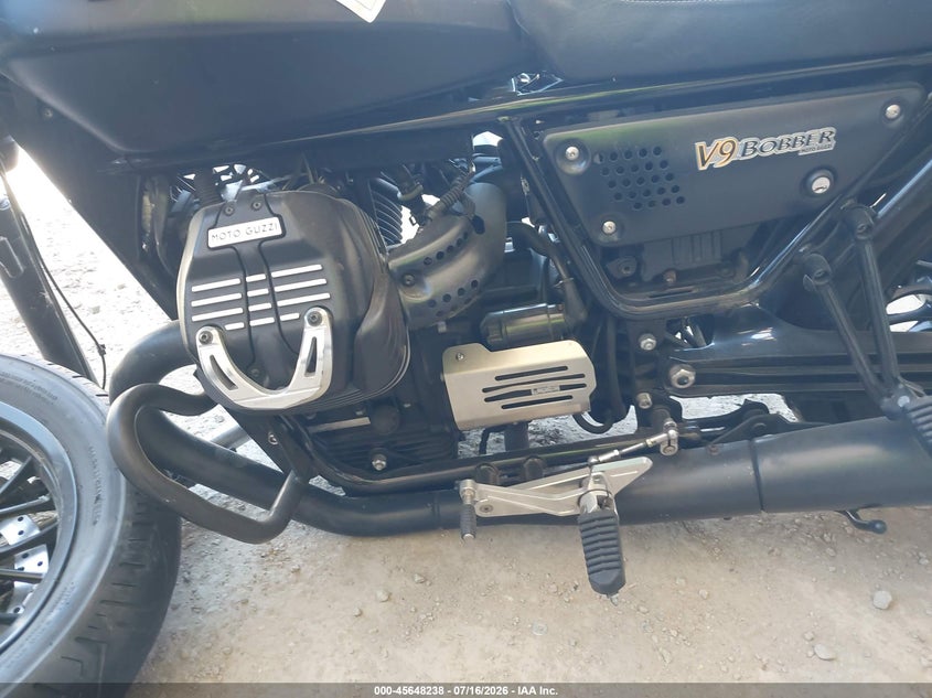 2017 Moto guzzi V9 VIN ZGULHU018HM000352 IAAI salvage auction — FRONT END, Salvage (California), sold $25 on 2026-08-12 (photo 9)