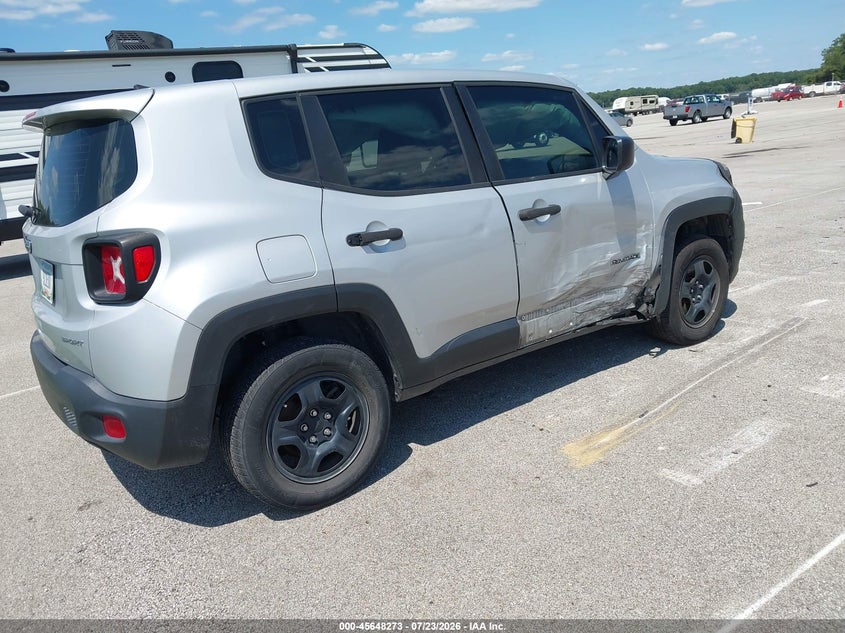 2020 Jeep Renegade VIN ZACNJBAB7LPL44015 IAAI salvage auction — NORMAL WEAR, Wait Title, sold $75 on 2026-07-30 (photo 4)