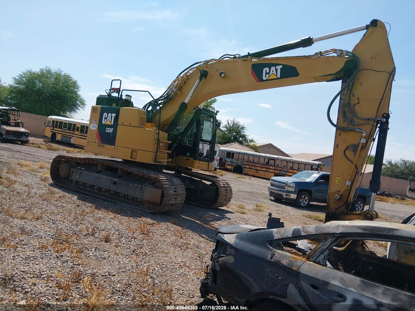 2020 Caterpillar 335 VIN CAT0335FASGJ21052 IAAI salvage auction — ROLLOVER, Bill Of Sale (Arizona), sold $51,550 on 2026-07-22 (photo 1)