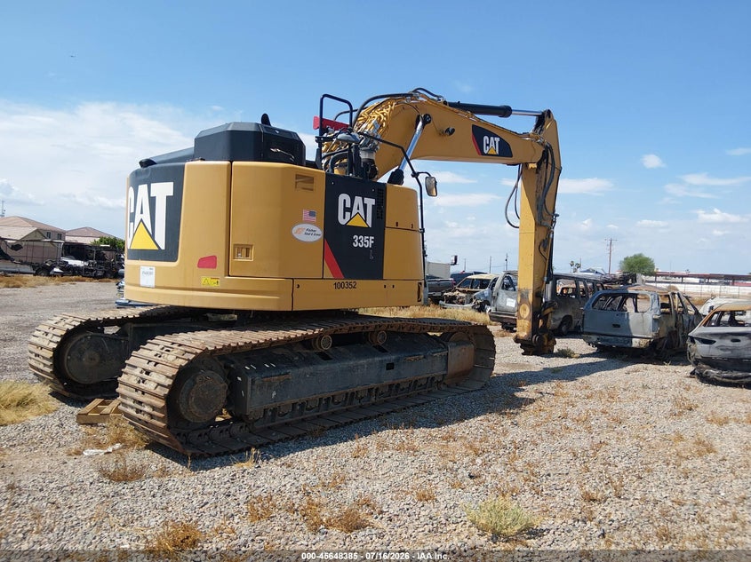 2020 Caterpillar 335 VIN CAT0335FASGJ21052 IAAI salvage auction — ROLLOVER, Bill Of Sale (Arizona), sold $51,550 on 2026-07-22 (photo 4)